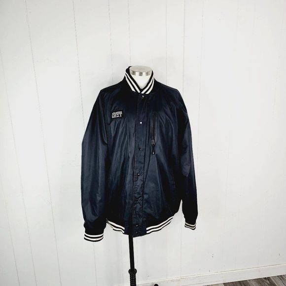 Nike Men's Black ''Efficiens Non Decorus” Sportswear Varsity Jacket Size XXL - Picture 1 of 9